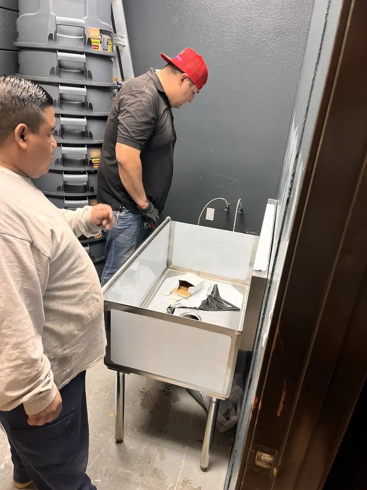 Commercial plumbing and sink installation in West Fargo